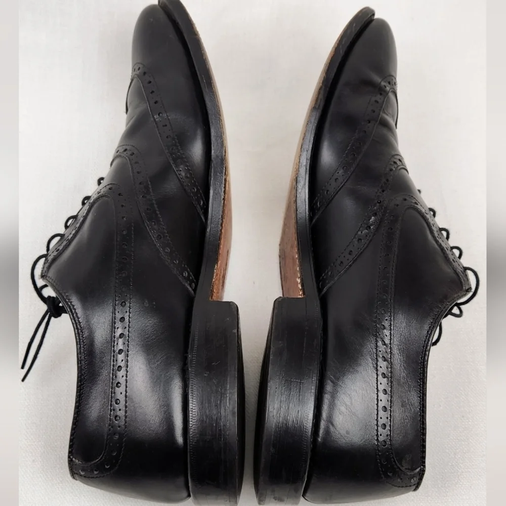 Allen Edmonds Black Birmingham Oxford Leather Dress Shoes - Picture 7 of 12